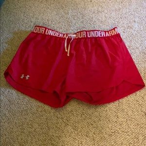 Red like new Under Armour shorts